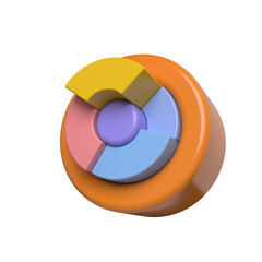 Abstract pastel color segments forming a circular graphic design element