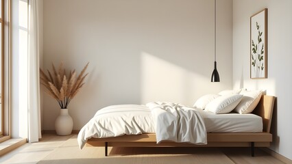 Contemporary Bedroom with Sleek Bed Design