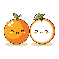 A simple vector graphic of an orange half