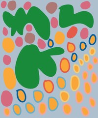 Hand Drawing Illustration Abstract Shape Retro Background Vintage