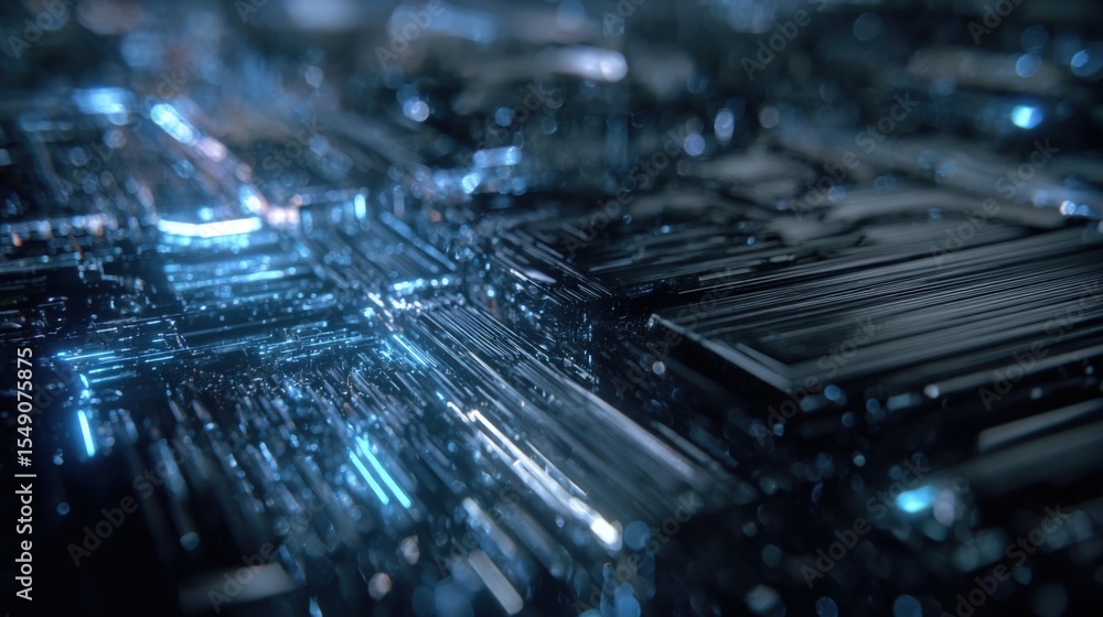 Aufkleber Futuristic Digital Data Stream Overlay with Abstract Technology Background