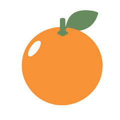 A simple vector graphic of an orange half