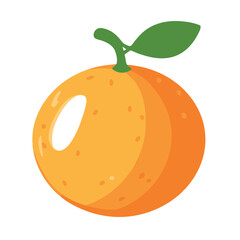 A simple vector graphic of an orange half