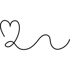 Heart Line Art