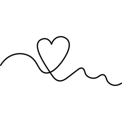 Heart Line Art
