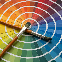 Color palette and brushes
