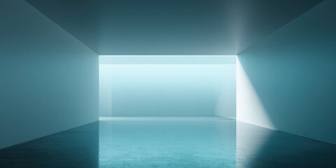 Obraz premium Minimalist Modern Empty Room with Bright Natural Light and Clean Design