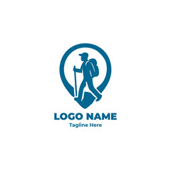 Travel logo vector for tourism agency branding, company journey icon, vacation destination symbol, modern airplane graphic for trip logo and travel business design