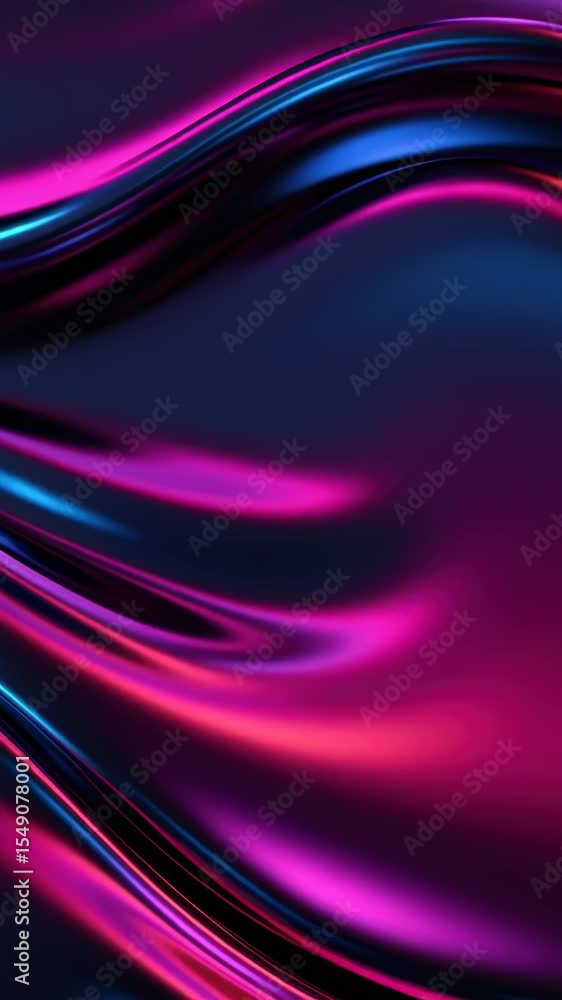 Poster bright waves of pink and blue colors flow smoothly, creating an engaging and captivating visual expe