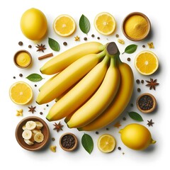 Bnanas isolated on white background
