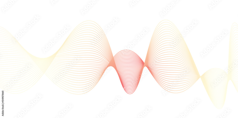 Poster abstract colorful smooth waves on a white background. beautiful multi-colored super vector waves of 