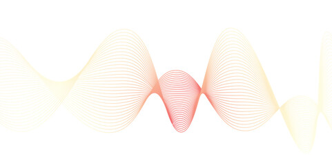 Abstract colorful smooth waves on a white background. beautiful multi-colored super vector waves of different shapes gradient flowing wave lines. abstract dynamic color lines, waves. 