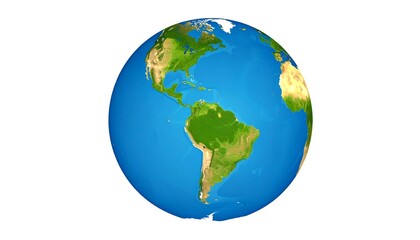 Naklejka premium Earth Globe with continents view.