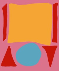 Hand Drawing Illustration Abstract Shape Retro Background Vintage