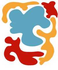 Hand Drawing Illustration Abstract Shape Retro Background Vintage