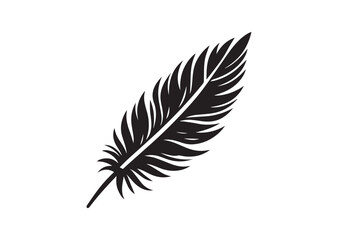 Obraz premium Bird Feather Silhouette Vector Illustration