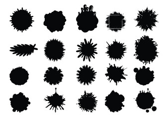 set of black strock brush designs