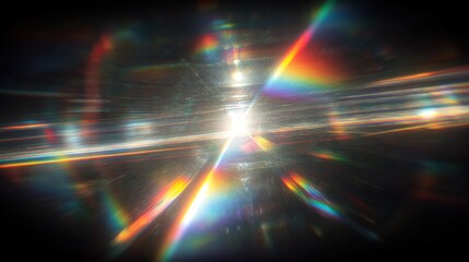 Fototapeta premium Vibrant Rainbow Refraction Light Spectrum Bright Colors Artistic Abstract Visualization