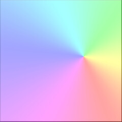 Bright, colorful, and abstract rainbow lines glow with energetic light, creating a vibrant backdrop