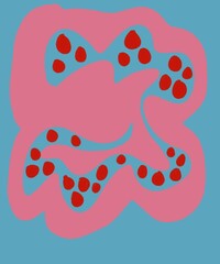 Hand Drawing Illustration Abstract Shape Retro Background Vintage