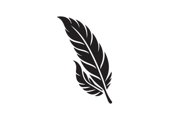Bird Feather Silhouette Vector Illustration