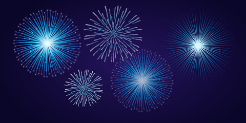 Fototapeta premium Illustrator Pack Set Firework Sparkler to celebrate and anniversary party new years premium