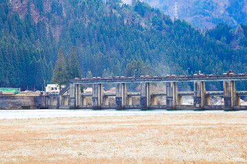 Hokuriku Electric Power dam in Toyama prefecture, Chubu, Japan.