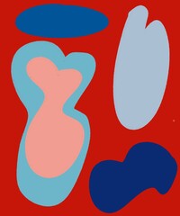 Hand drawing illustration shape abstract background