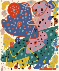 Hand drawing illustration shape abstract background