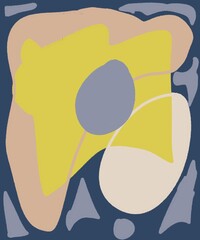 Hand drawing illustration shape abstract background