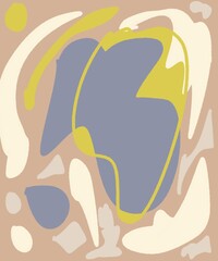 Hand drawing illustration shape abstract background