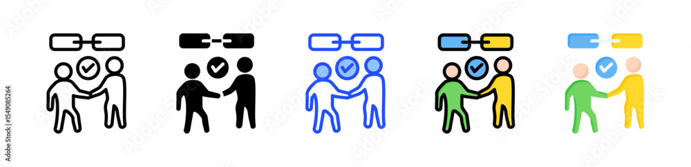 Poster trust icon collection with multiple styles