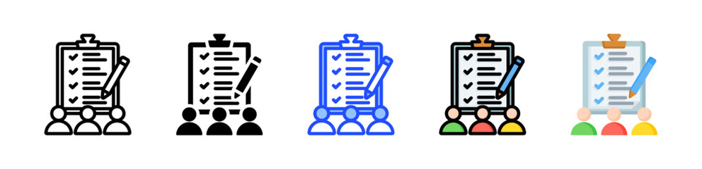 Tasks Icon Collection With Multiple Styles
