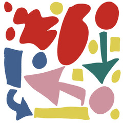 Hand drawing illustration shape abstract background