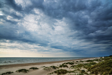 Summer evening by Baltic sea, Liepaja, Latvia.