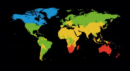 Global Color-Coded Map: A Visual Representation of Geographic Regions