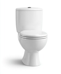 Modern white ceramic elongated toilet with sleek design and comfortable seat
