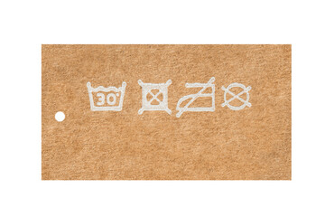 Clothes label isolated