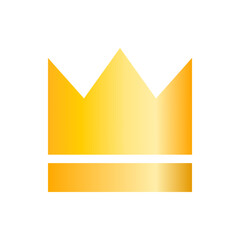 Golden yellow crown icon vector design