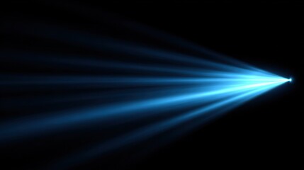 Fototapeta premium Bright blue laser beam with multiple light streaks producing a dynamic visual effect