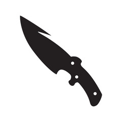 Obraz premium Knife icon vector. Hunting knife illustration sign. Military knife communication symbol. Cold weapon web icon set.