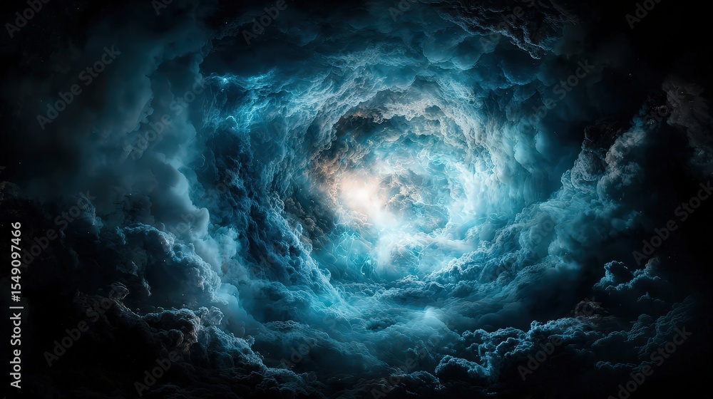 Poster Exploring the void of dreams the empty space between realities digital art ethereal atmosphere abstract view