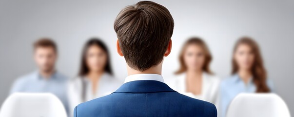 Editorial photo series of a financial planner giving a seminar on investment strategies, editorial photography style