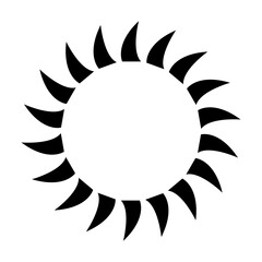Sunshine icon vector. Rays of the sun illustration sign. Solar corona symbol. Sun web icon. Shine symbol design for web and app.