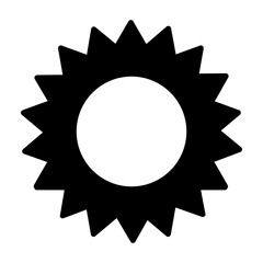 Sunshine icon vector. Rays of the sun illustration sign. Solar corona symbol. Sun web icon. Shine symbol design for web and app.