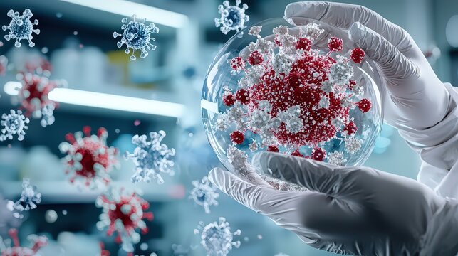 Health warning symptoms awareness campaign laboratory infographic scientific environment close-up view covid-19 focus - Powered by Adobe