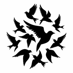 Obraz premium silhouette of a dove