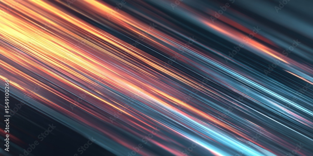 Poster Vibrant Light Trails in Motion with Bright Colors and Dynamic Fast Movement