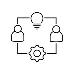 Teambuilding icon vector. Teamwork illustration sign. Team symbol. Development web icon.