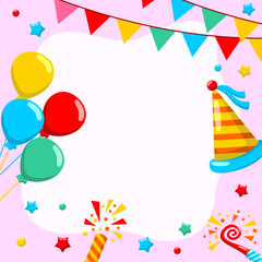  Happy birthday background in flat style